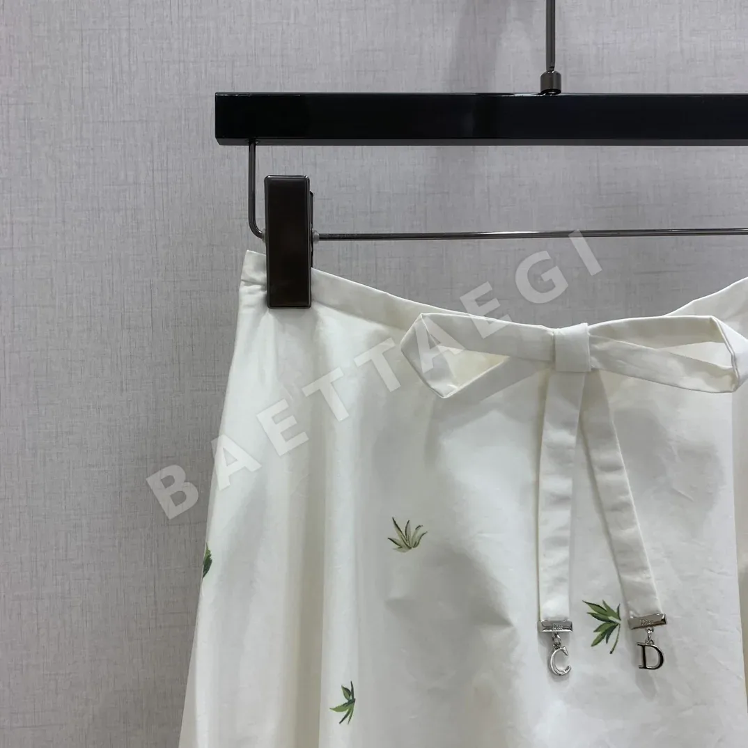 디올 프린트 롱 스커트 상세 이미지 2