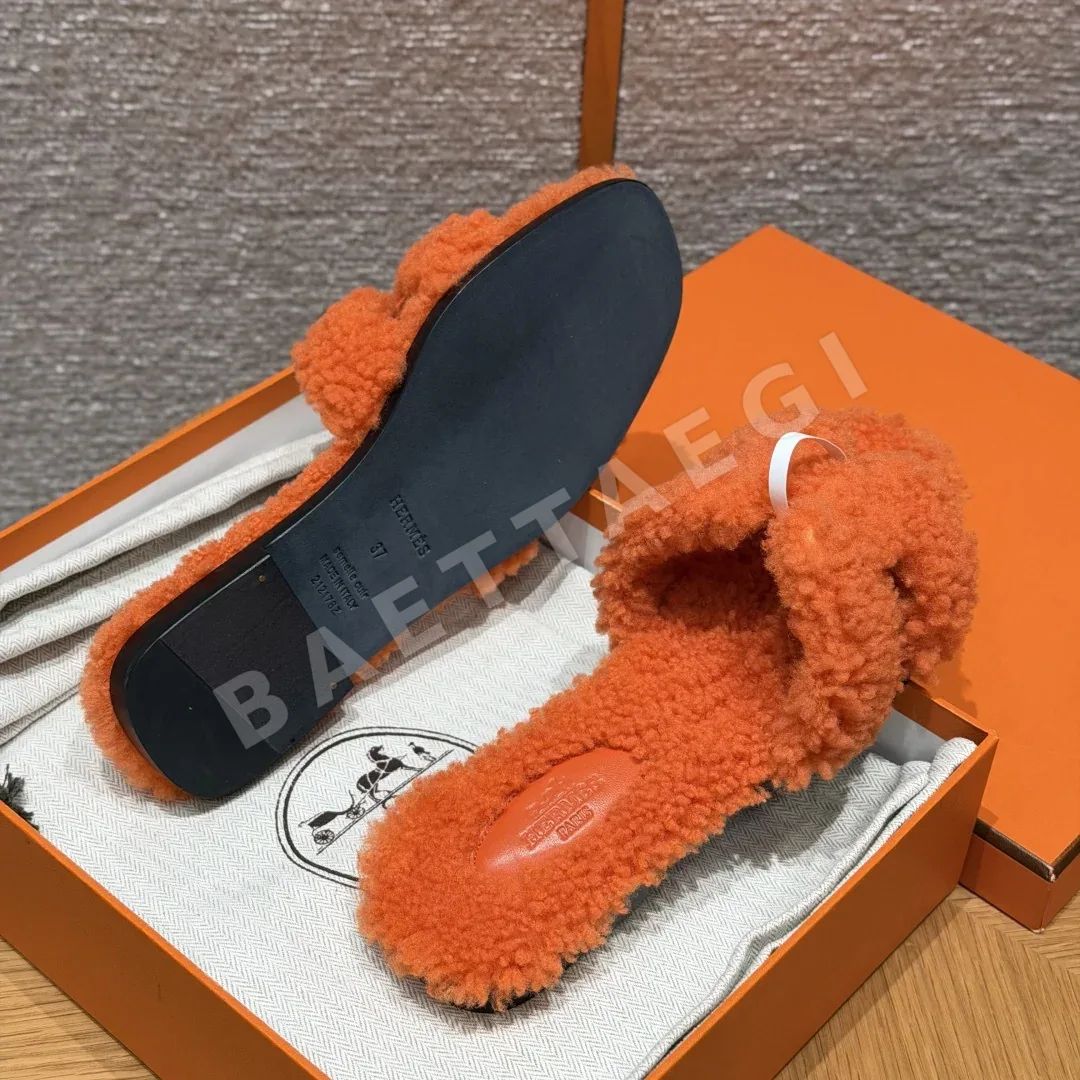 에르메스 오란 샌들 오렌지 울 H 컷아웃 상세 이미지 7