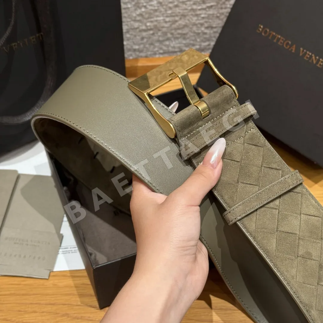 보테가베네타 인트레치아토 스웨이드 벨트 60mm 상세 이미지 8