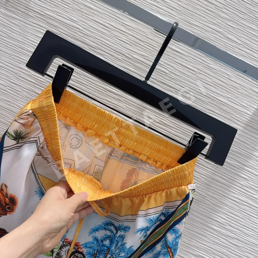 구찌 실크 원단 레트로 시크 여성 반바지 상세 이미지 8