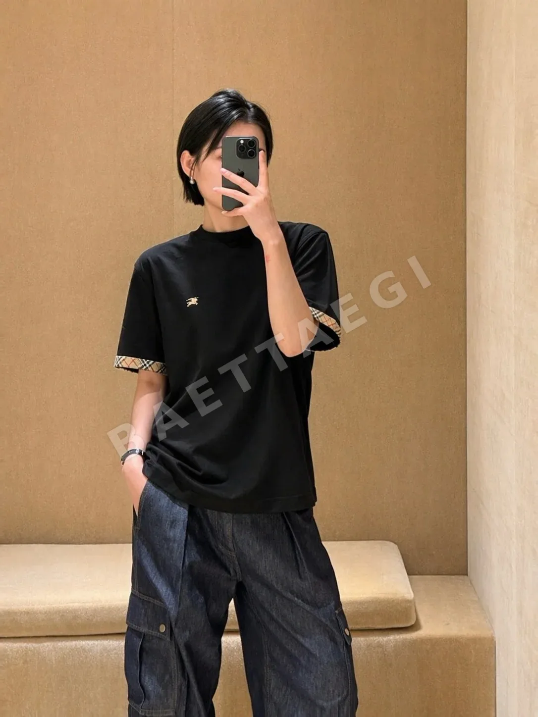 버버리 여성 반팔 티셔츠 상세 이미지 5
