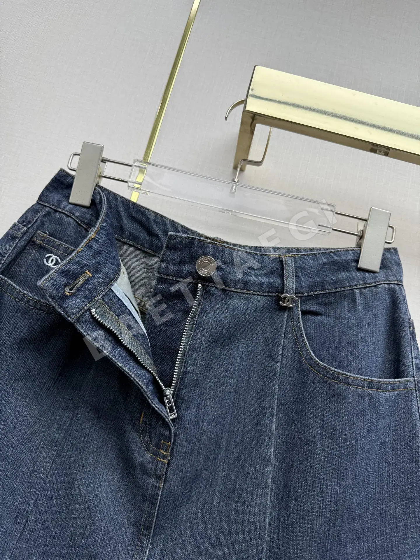 샤넬 데님 피쉬테일 스커트 상세 이미지 4