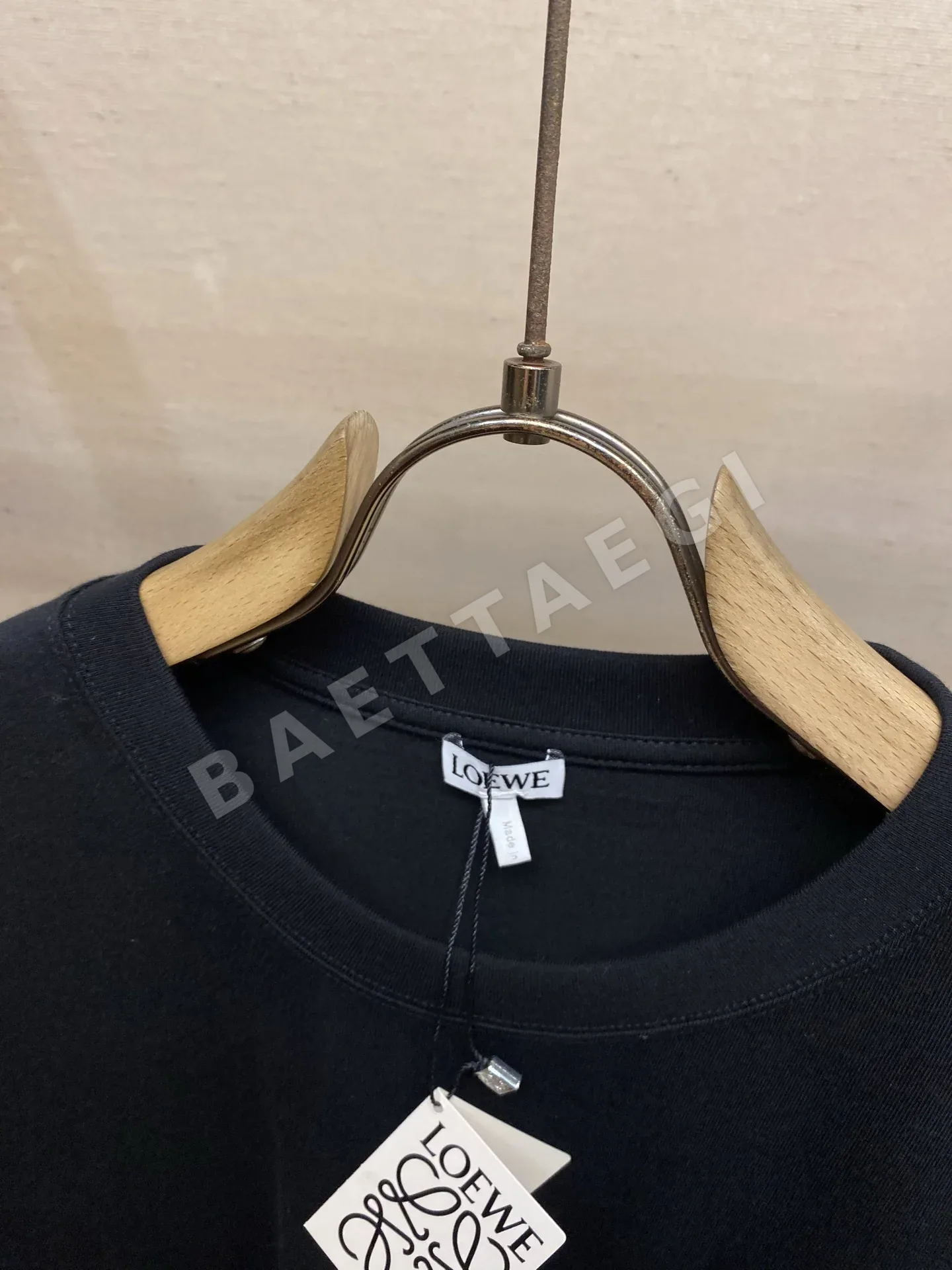 로에베 컬러 블록 코튼 반팔 티셔츠 상세 이미지 4