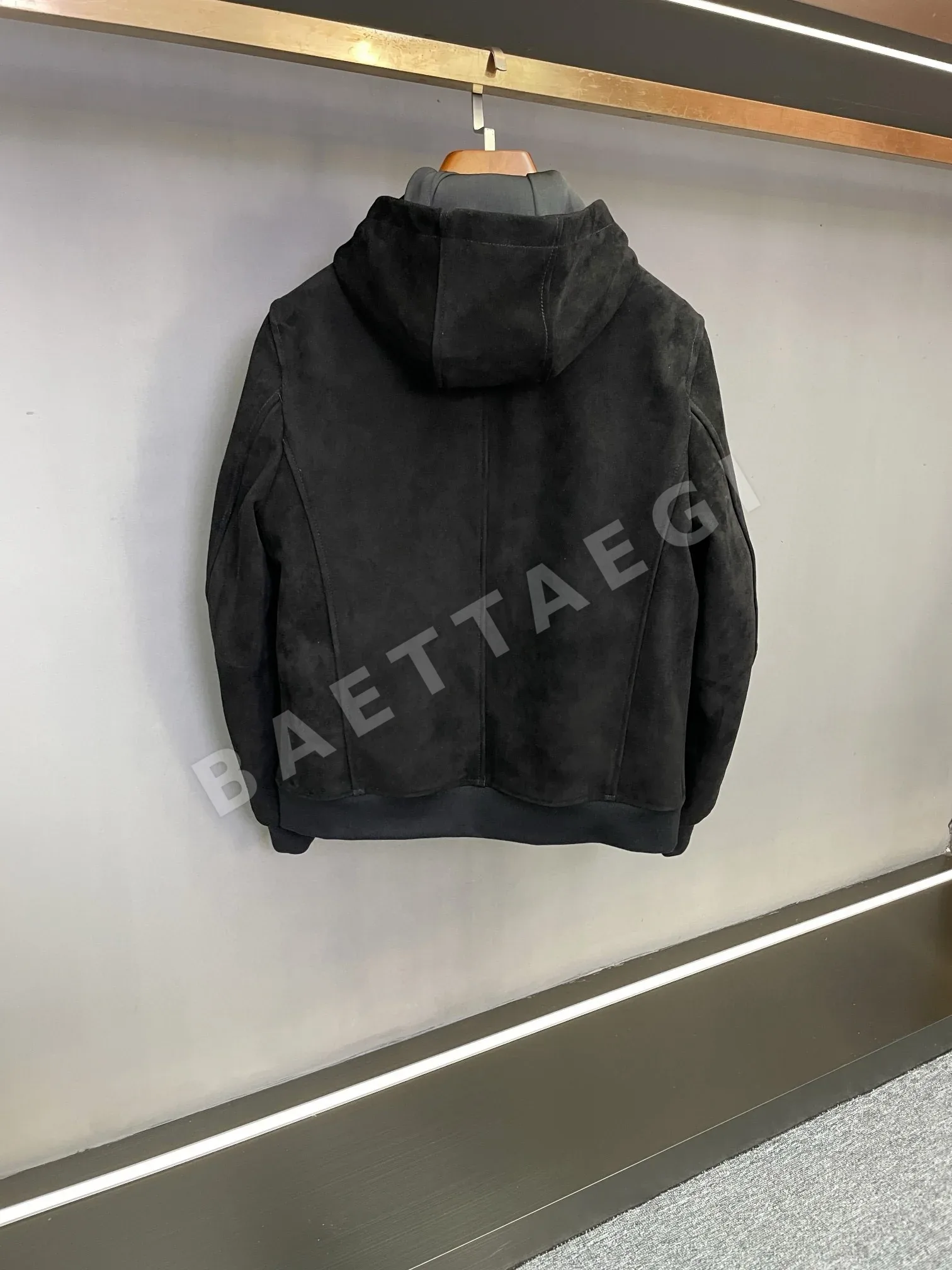브루넬로쿠치넬리 스웨이드 램스킨 후드 자켓 상세 이미지 2