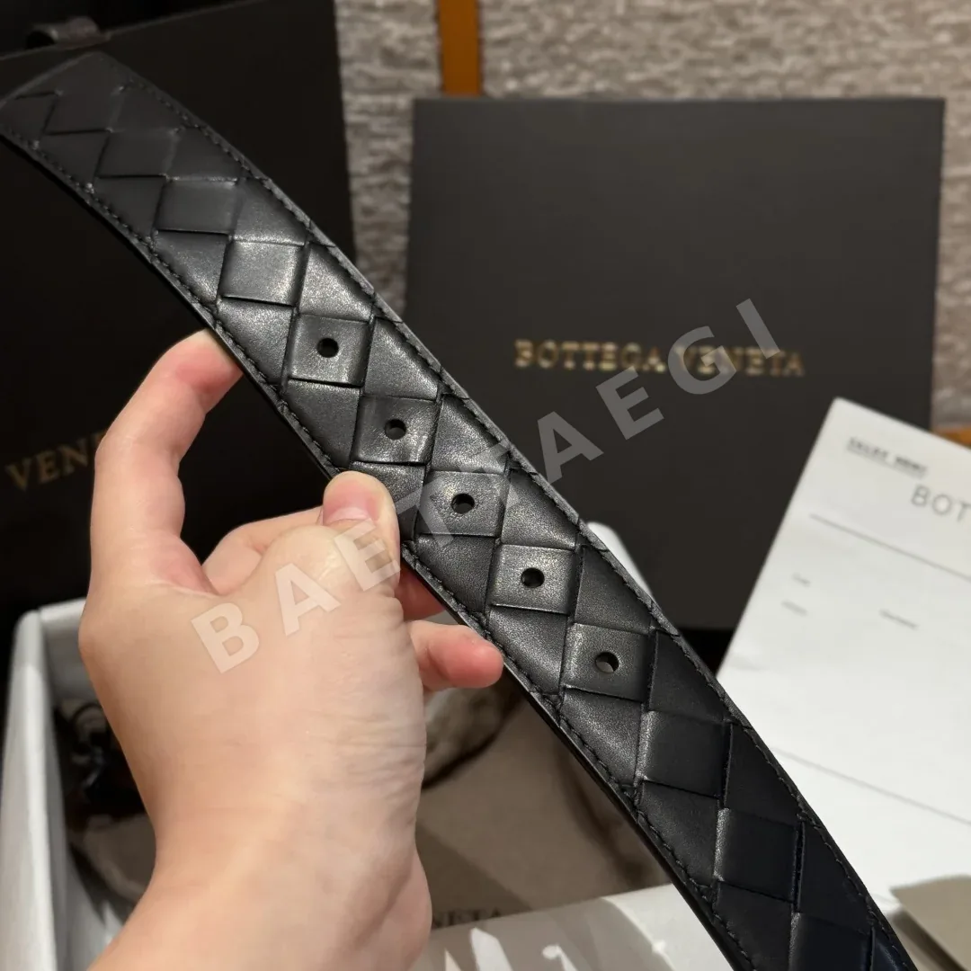 보테가베네타 인트레차토 우븐 소가죽 벨트 상세 이미지 9