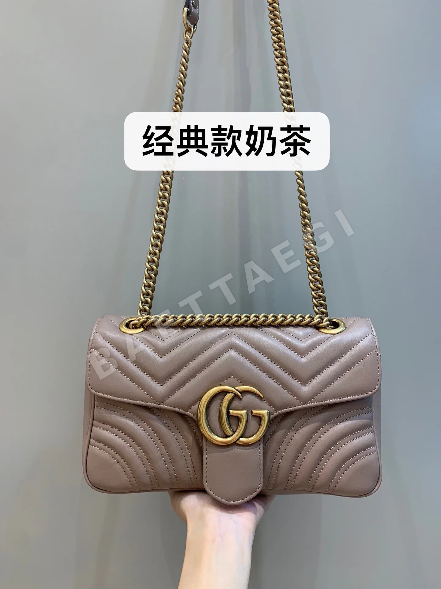 구찌 마몬 실로 자수 가죽 가방 상세 이미지 3