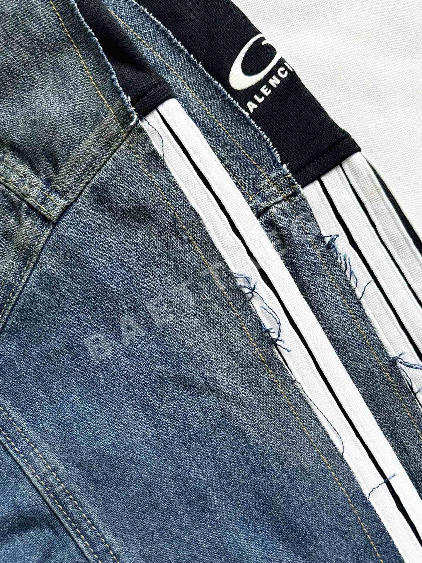 발렌시아가 리본 패턴 워시드 데님 자켓 상세 이미지 6