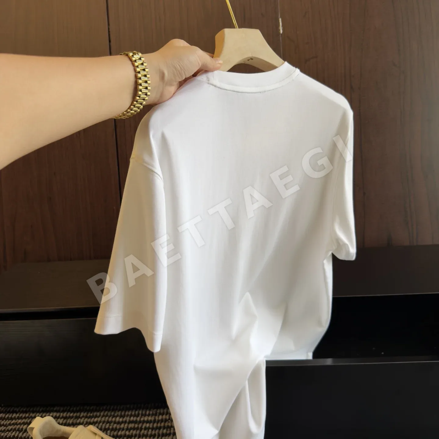 로로피아나 남성 흰색 반팔 티셔츠 상세 이미지 9