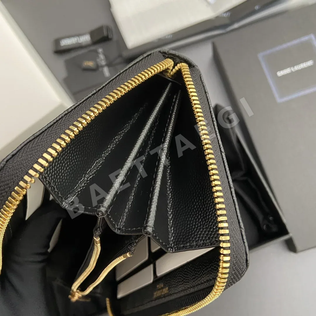 생로랑 YSL 로고 자카드 엠보싱 지퍼 지갑 상세 이미지 8
