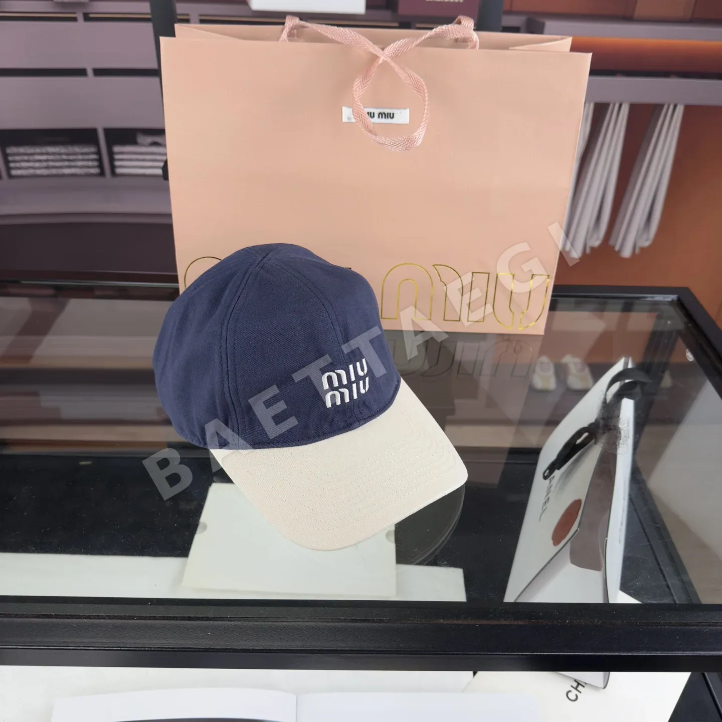 미우미우 컬러 블록 야구모자 상세 이미지 6