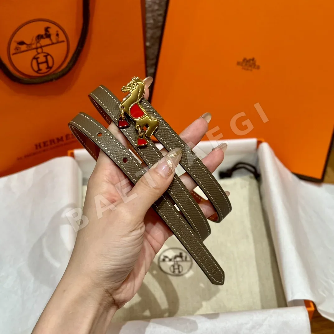에르메스 포니 버클 가죽 벨트 175240