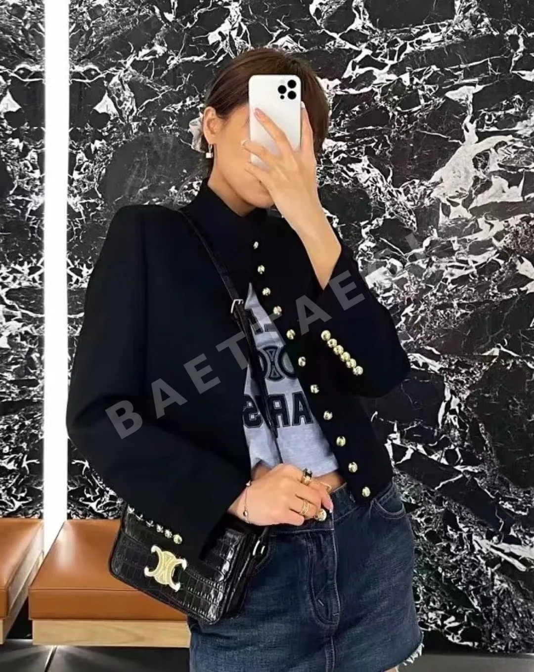 셀린느 C 마카롱 컬러 스퀘어 귀걸이 상세 이미지 2