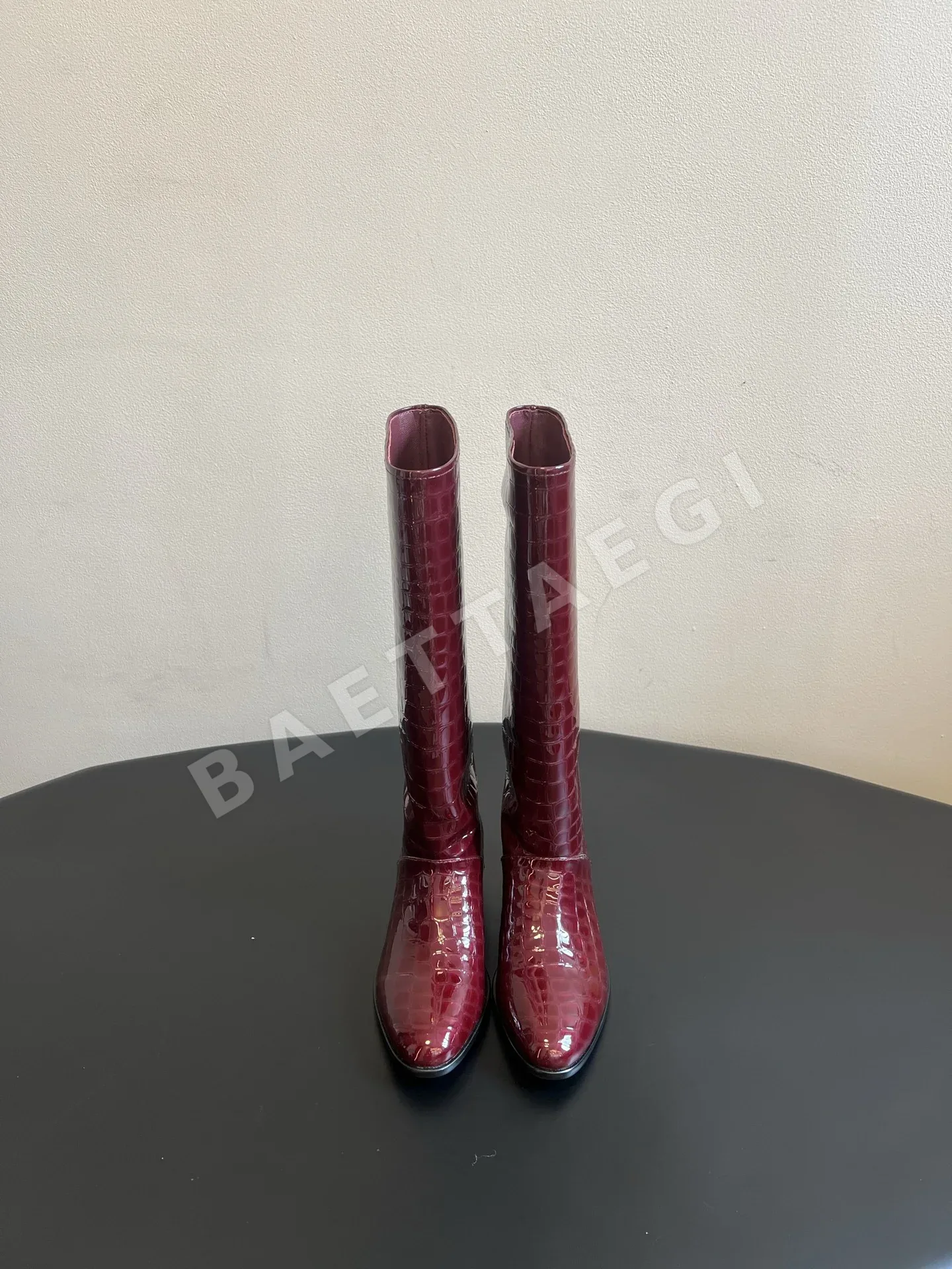 샤넬 부츠 가죽 메탈로고 굽장식 178887