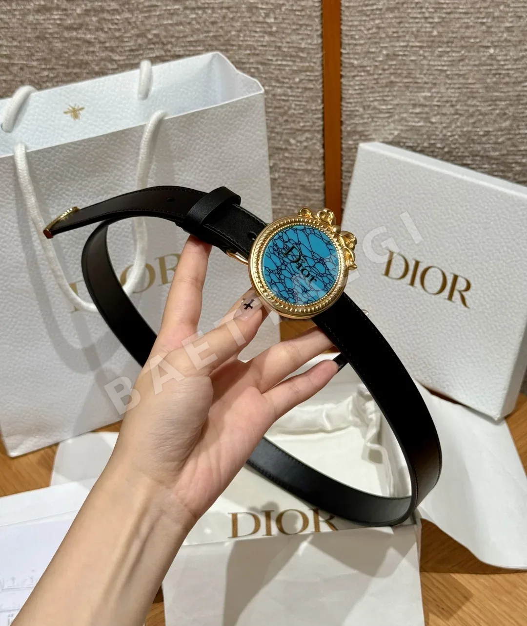 디올 JD280 메다이용 가죽 벨트 상세 이미지 3