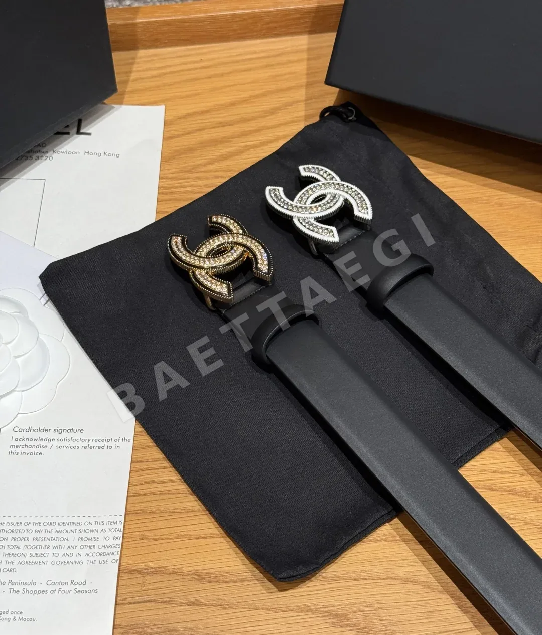 샤넬 더블 C 메탈 버클 가죽 벨트 상세 이미지 2