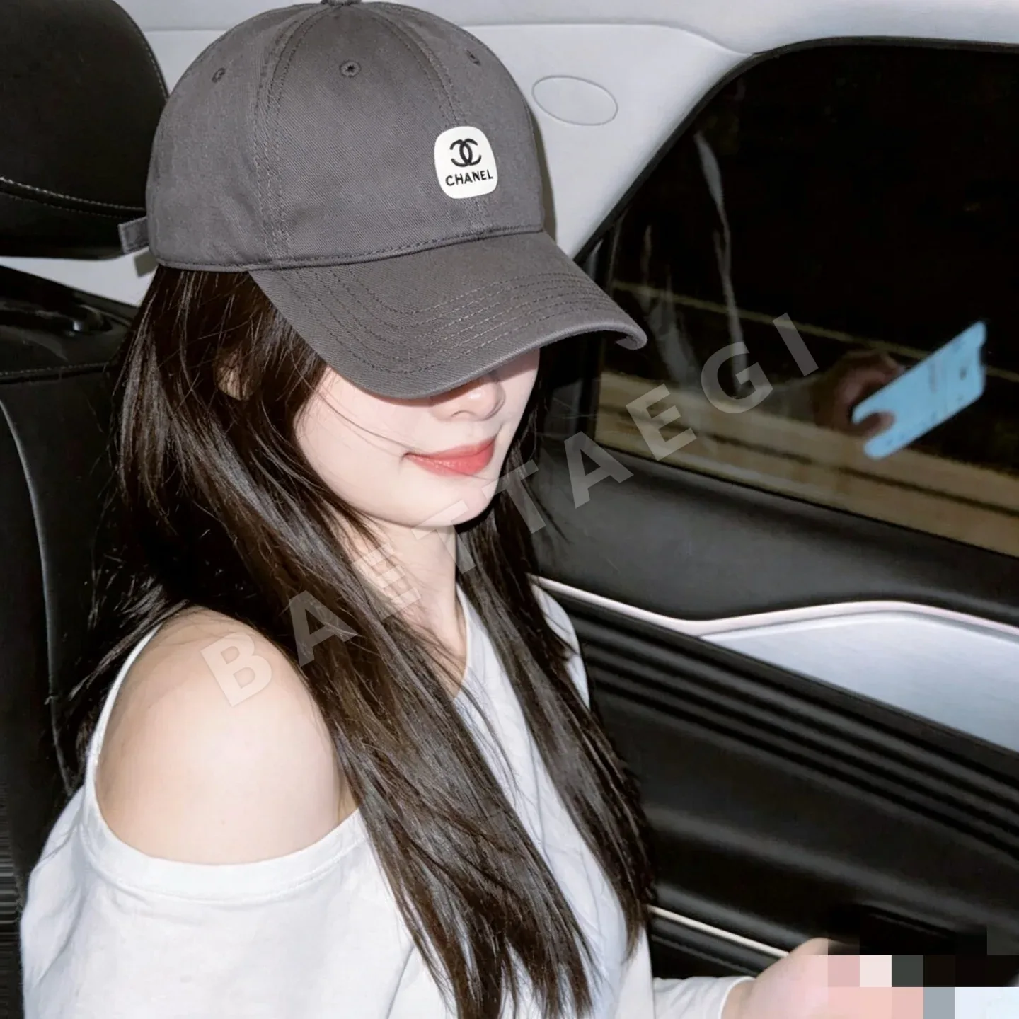 샤넬 로고 베이스볼 캡 185374