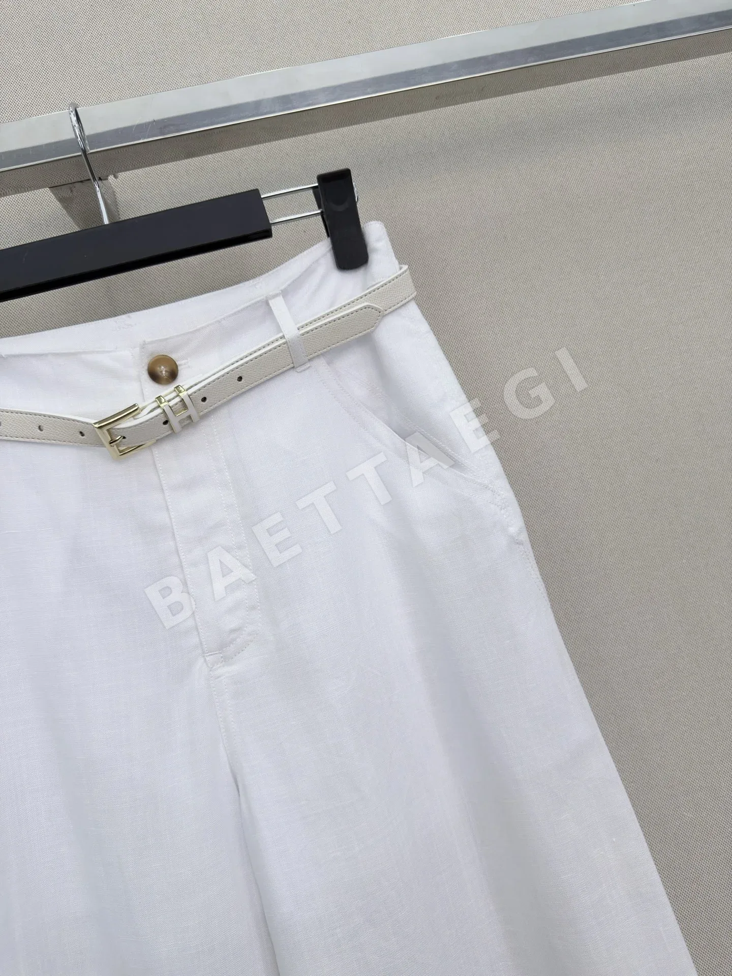 에르메스 린넨 와이드 팬츠 상세 이미지 4