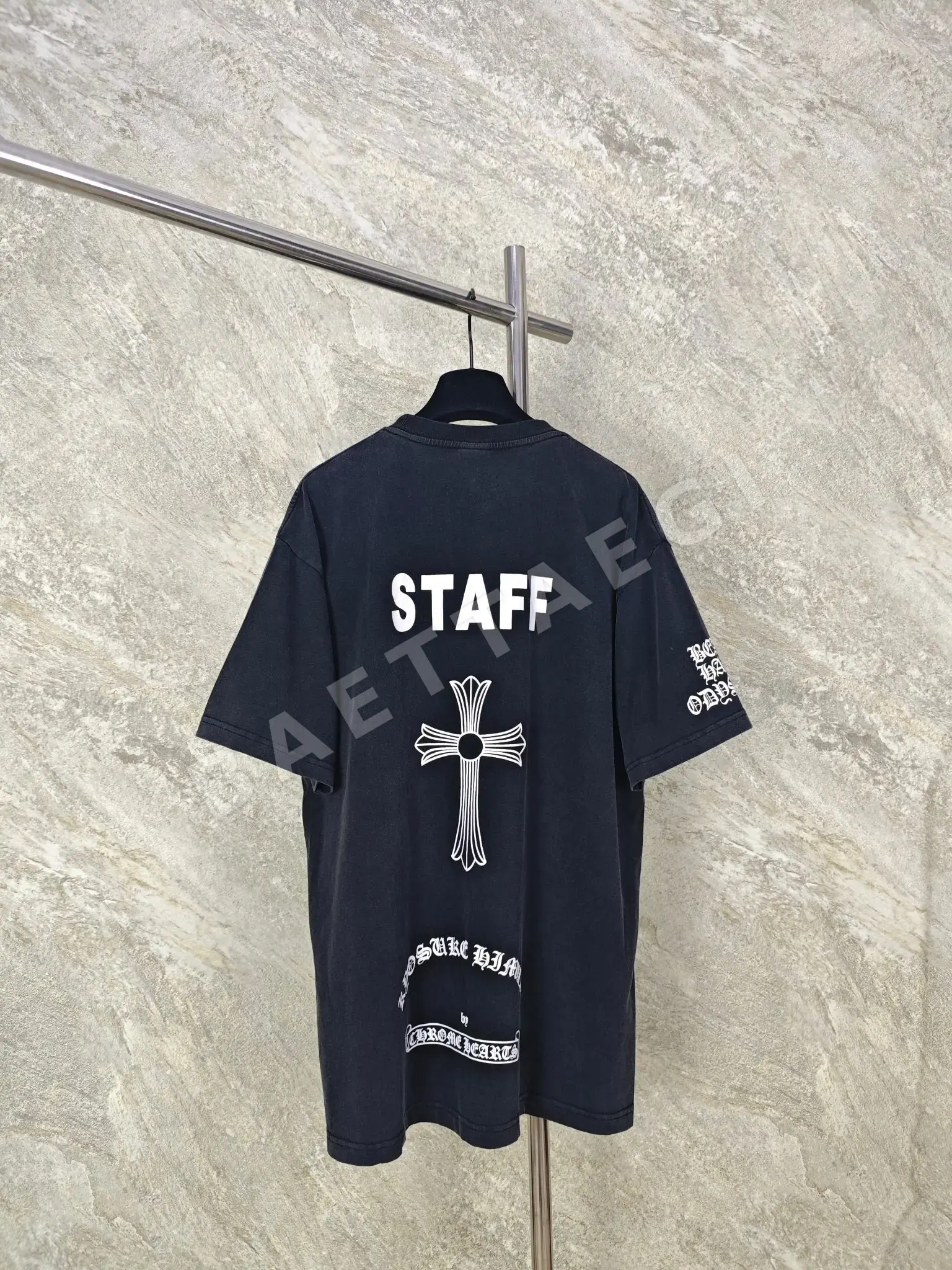 크롬하츠 빈티지 워시 콜라보 남성 반팔 티셔츠 상세 이미지 2