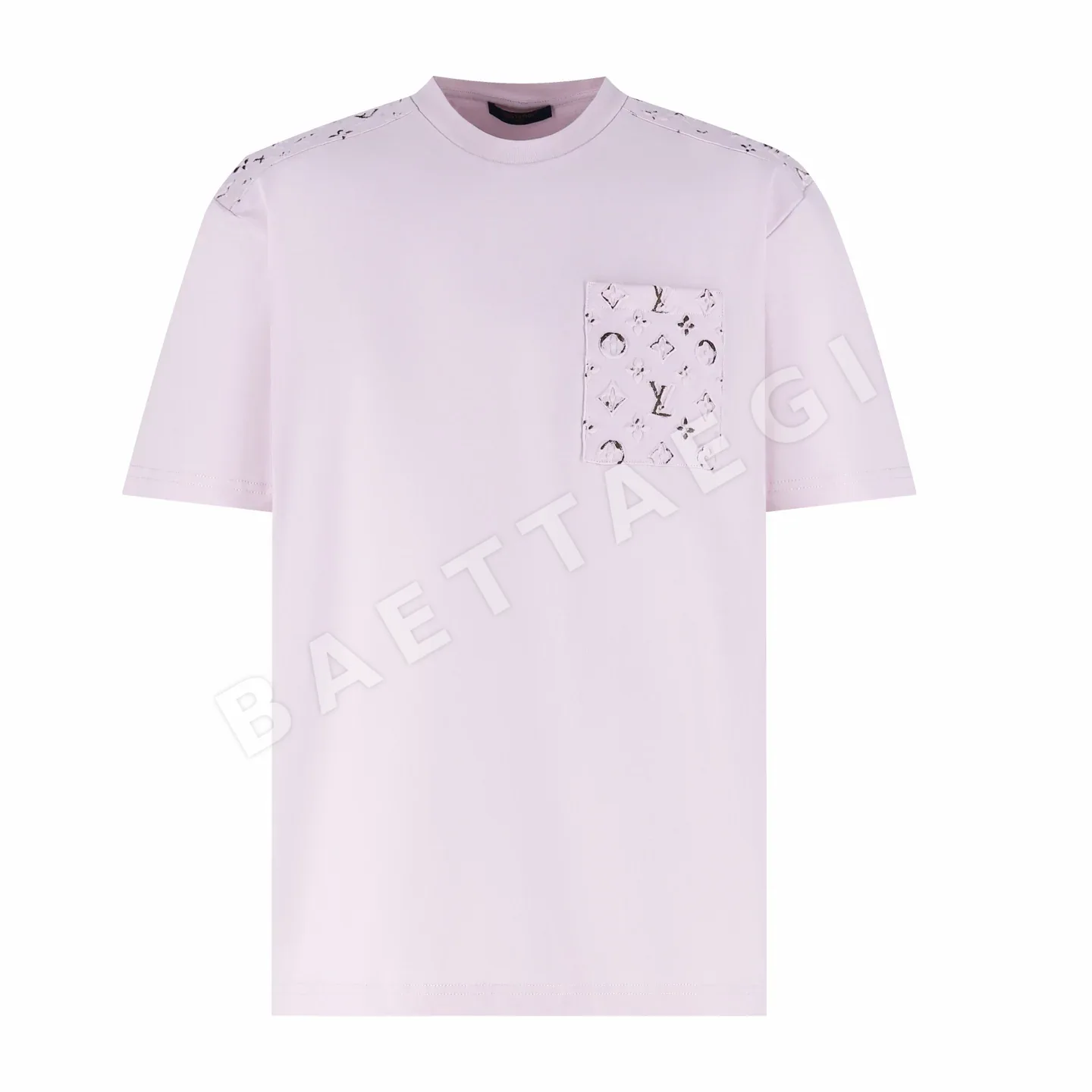 루이비통 모노그램 골드 피어싱 크루넥 반팔 티셔츠 상세 이미지 2