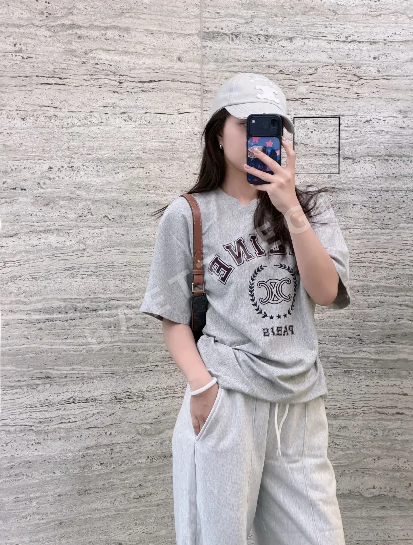 셀린느 레터 프린트 헤비웨이트 반팔 티셔츠 상세 이미지 16