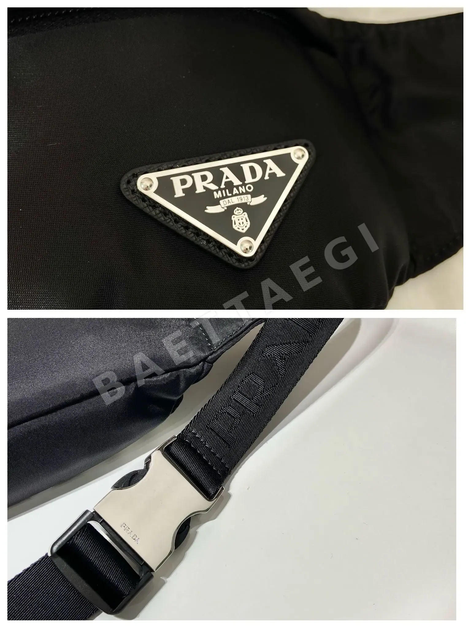 프라다 나일론 사피아노 가죽 웨이스트백 2VL034 상세 이미지 9