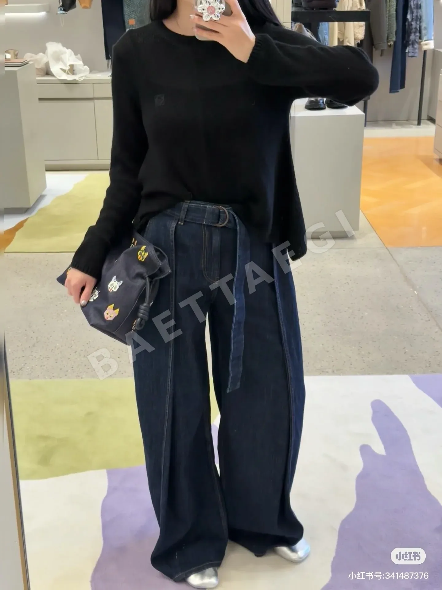 로에베 캐시미어 시스루 니트 가디건 상세 이미지 5