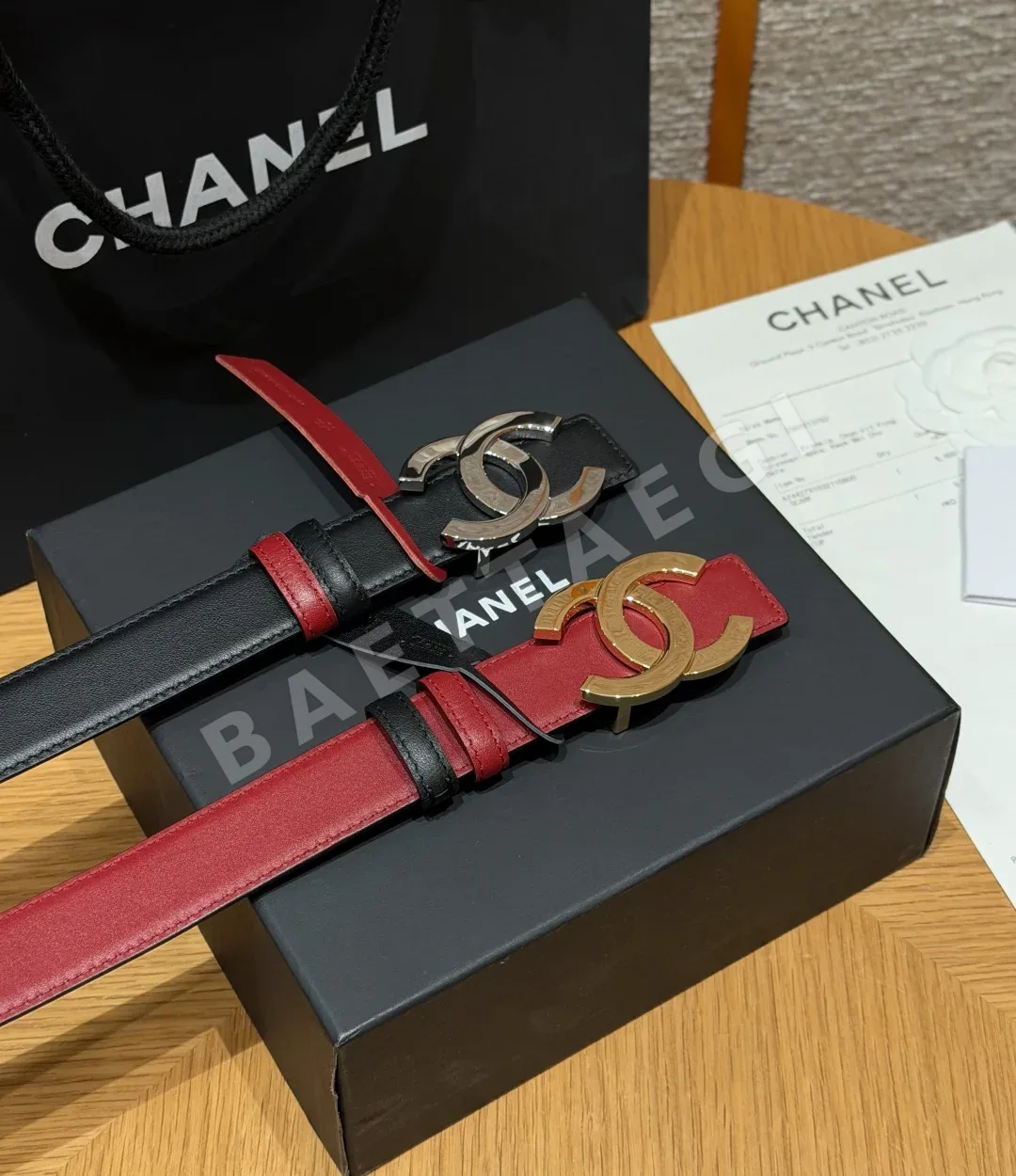 샤넬 더블 C 버클 가죽 벨트 상세 이미지 6
