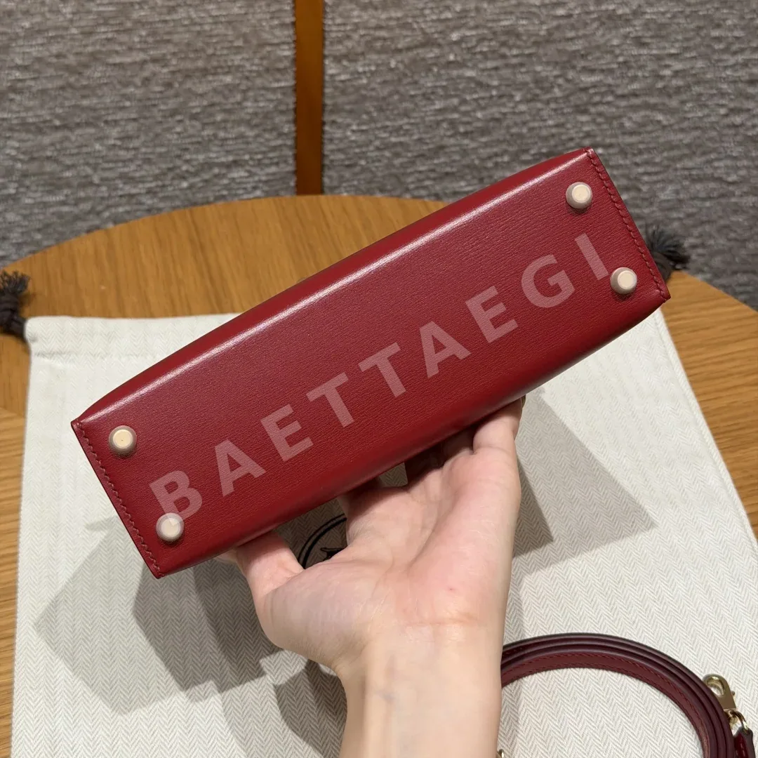 에르메스 켈리 미니 2 보르도 박스 가죽 가방 상세 이미지 5