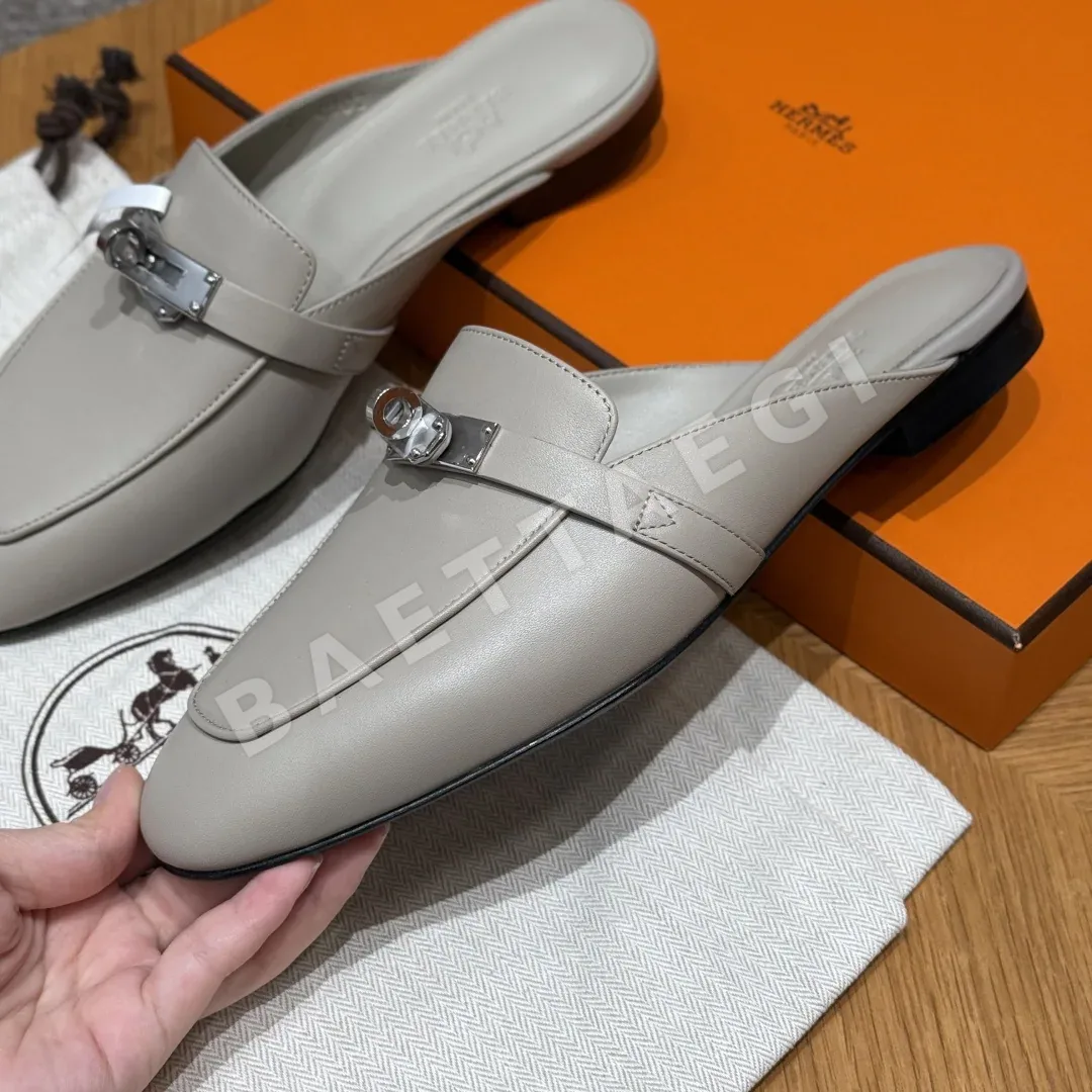 에르메스 샌들 Goatskin 페블 베이지 상세 이미지 6
