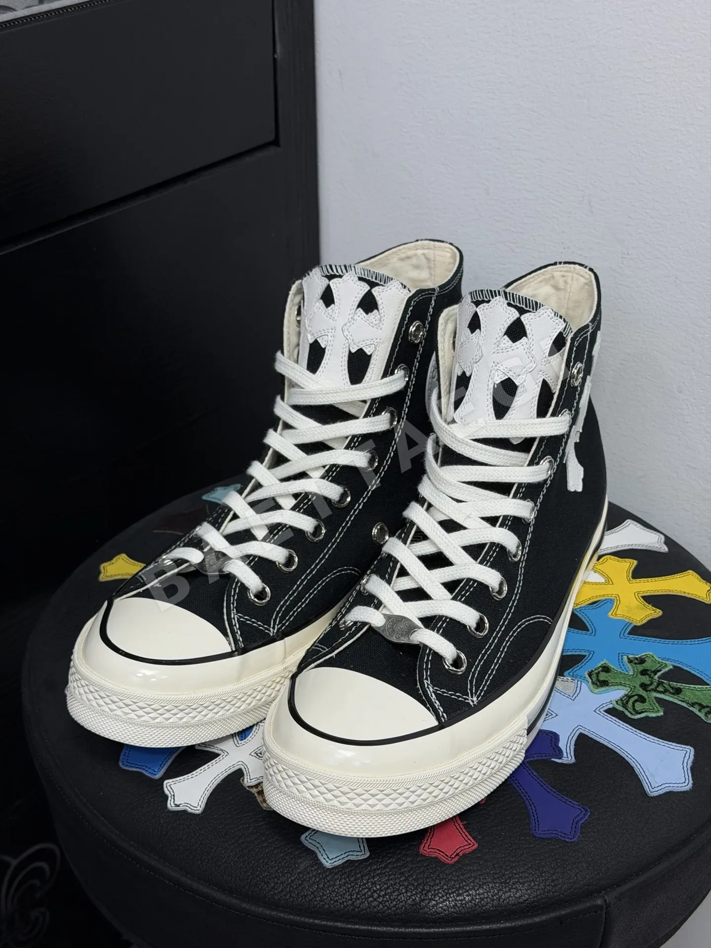 크롬하츠 스카우트 플라워 실버 오너먼트 스니커즈 상세 이미지 3