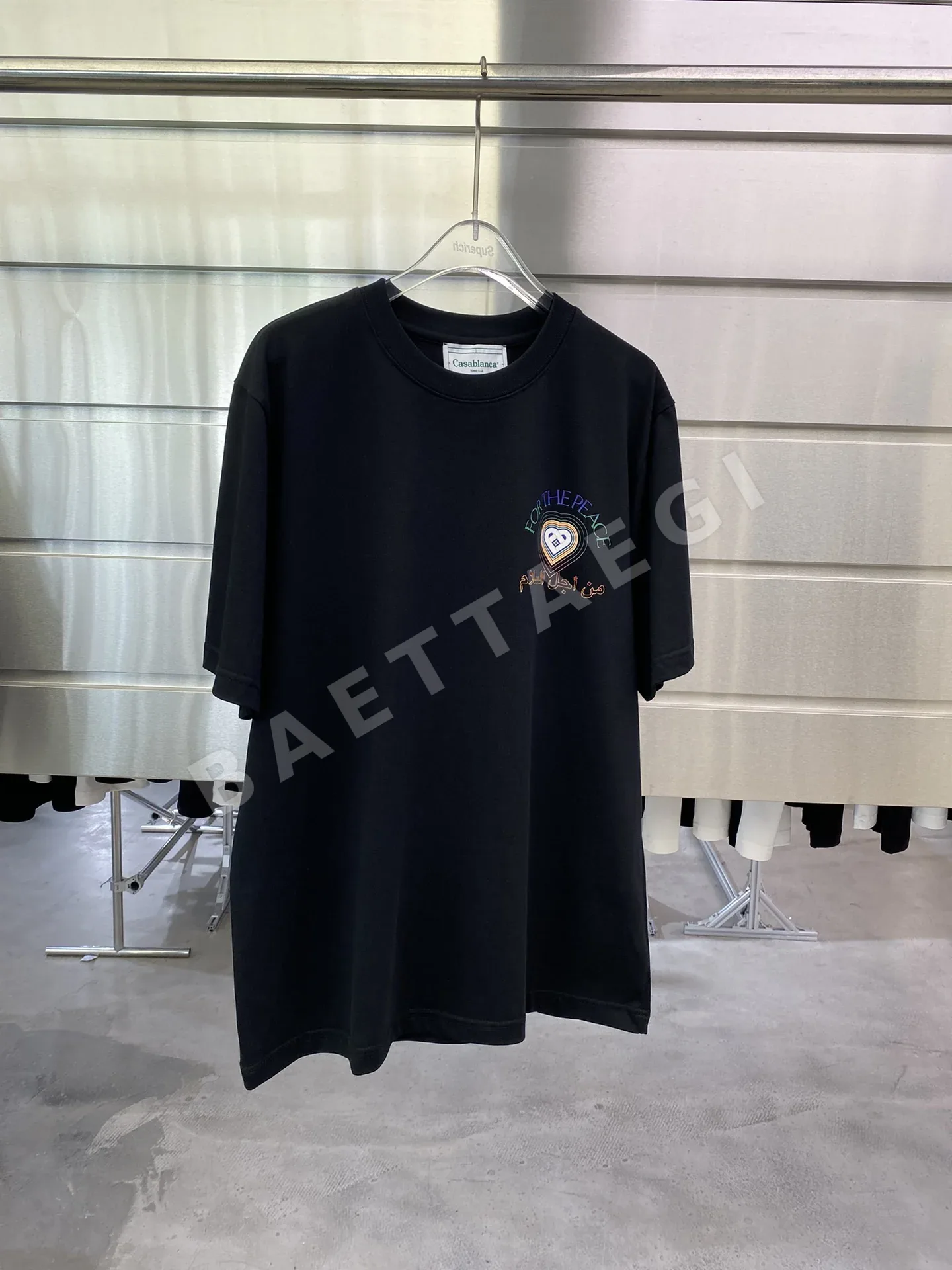 카사블랑카 하트 프린트 남성 반팔 티셔츠 89548