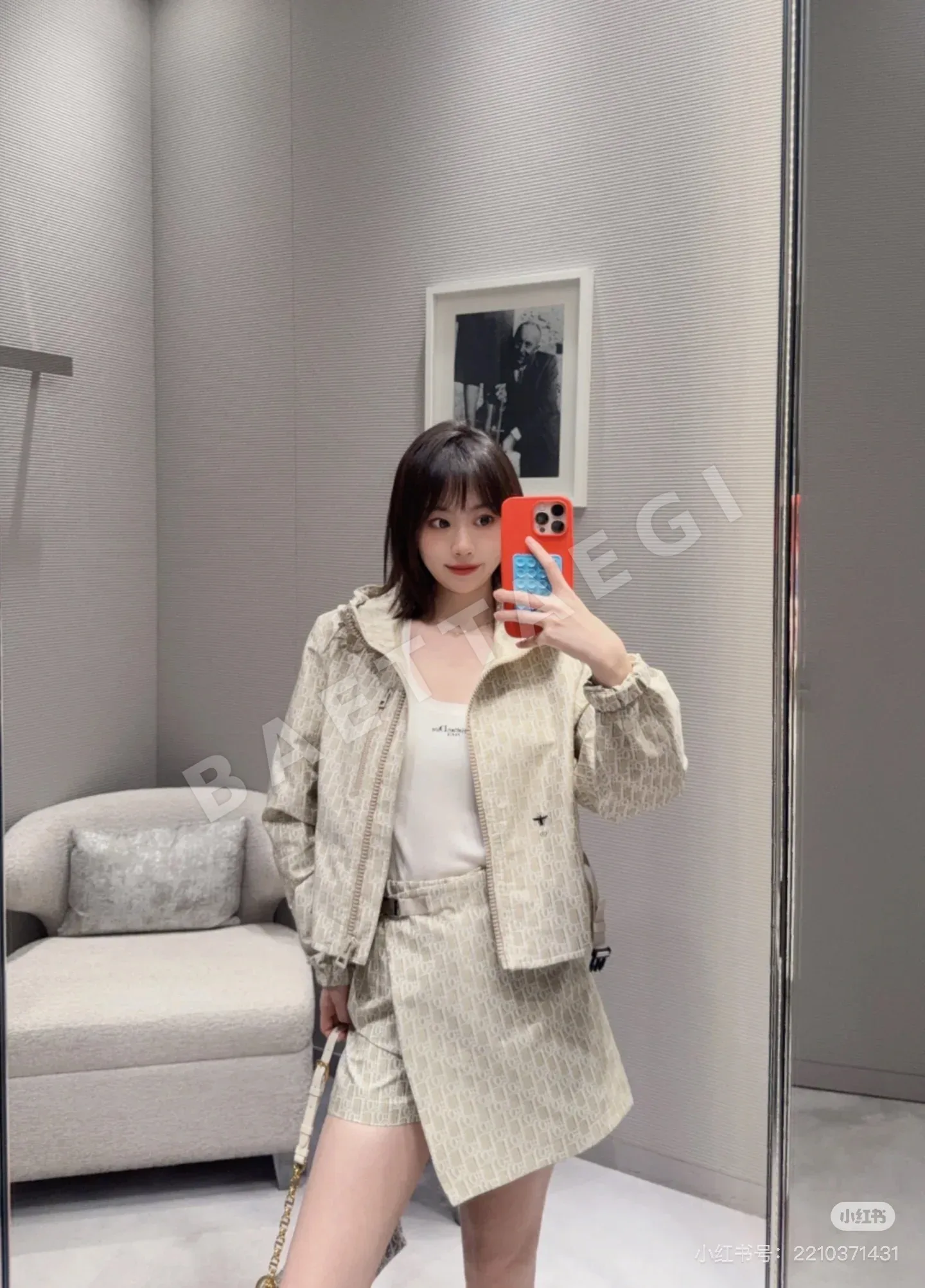 디올 골드 오블리크 자카드 여성 자켓 상세 이미지 4
