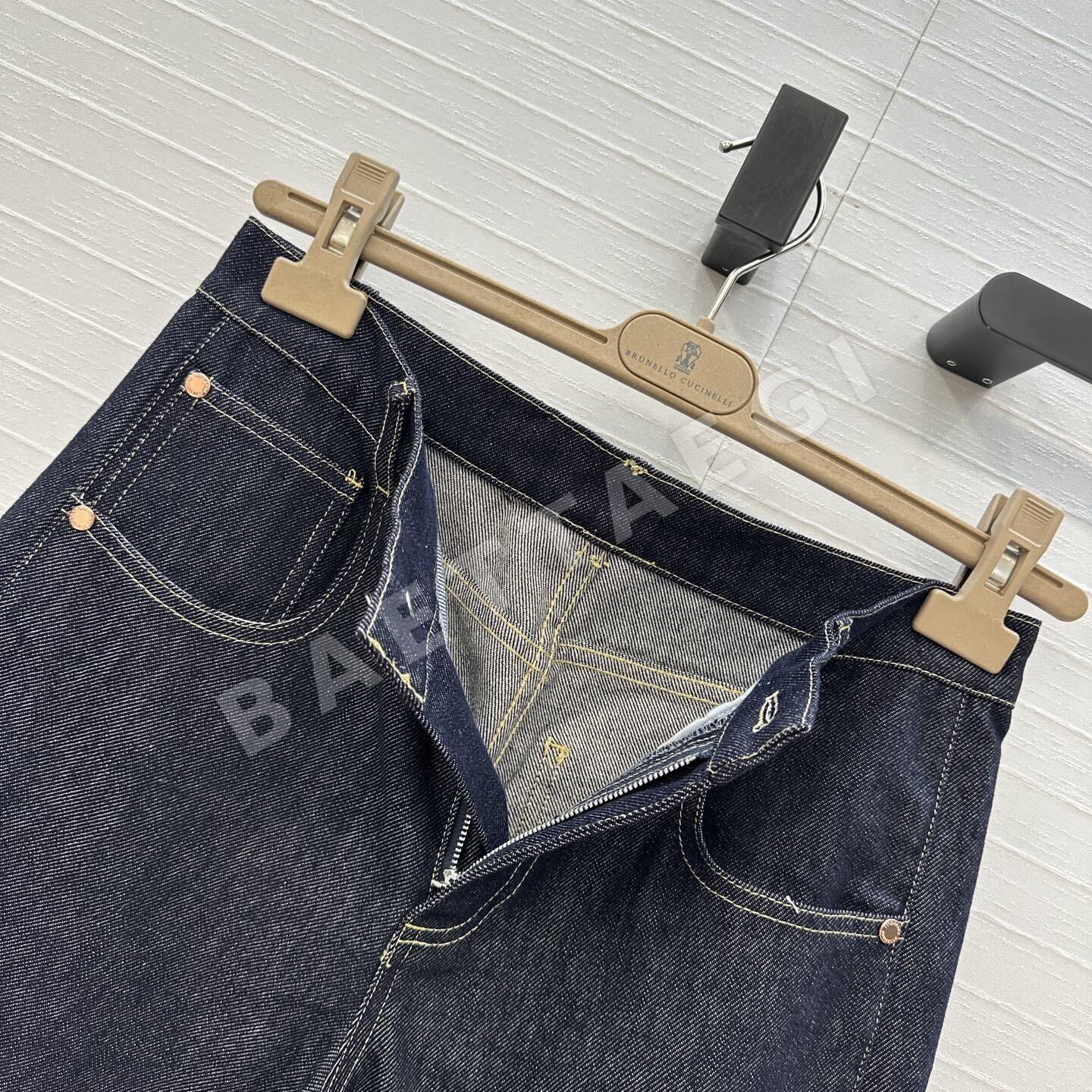 브루넬로쿠치넬리 와이드 레그 플레어 데님 바지 상세 이미지 4