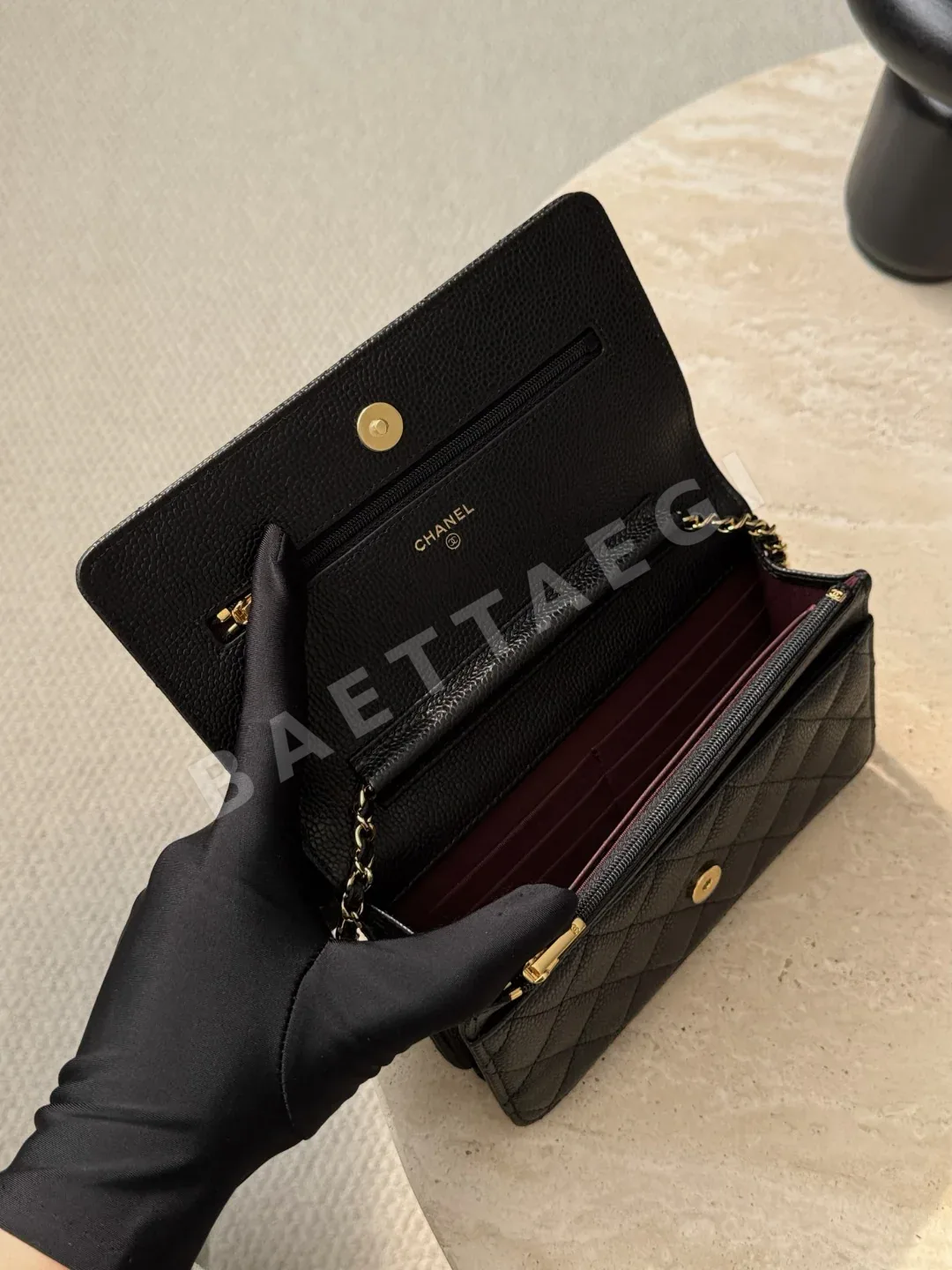 샤넬 WOC 체인 백 블랙 금장 33702