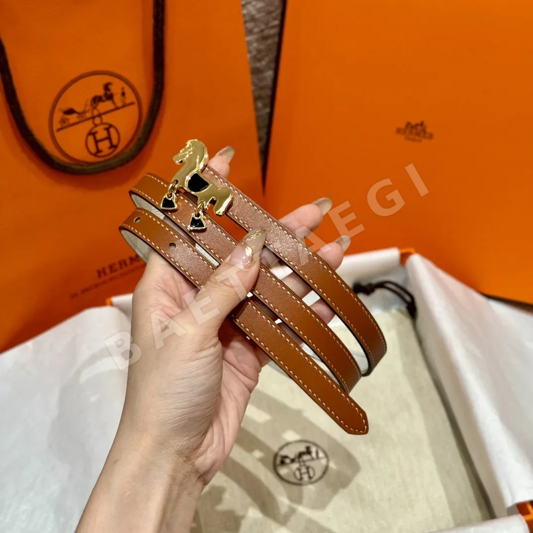 에르메스 포니 버클 양면 가죽 벨트 상세 이미지 5