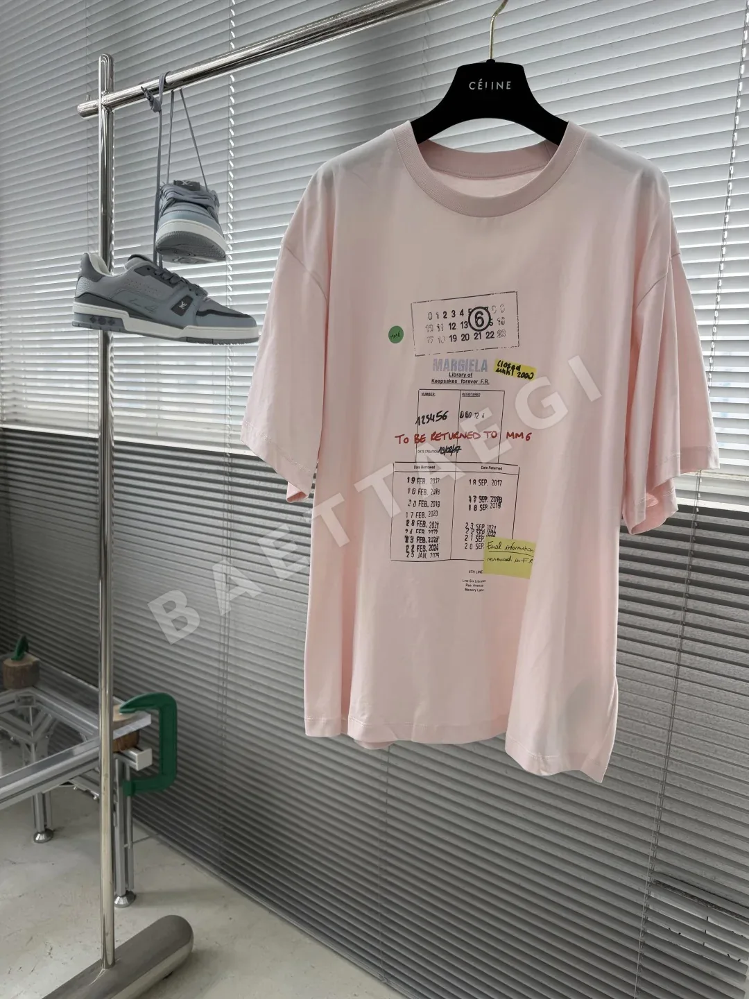 마르지엘라 프린트 크루넥 반팔 티셔츠 48195