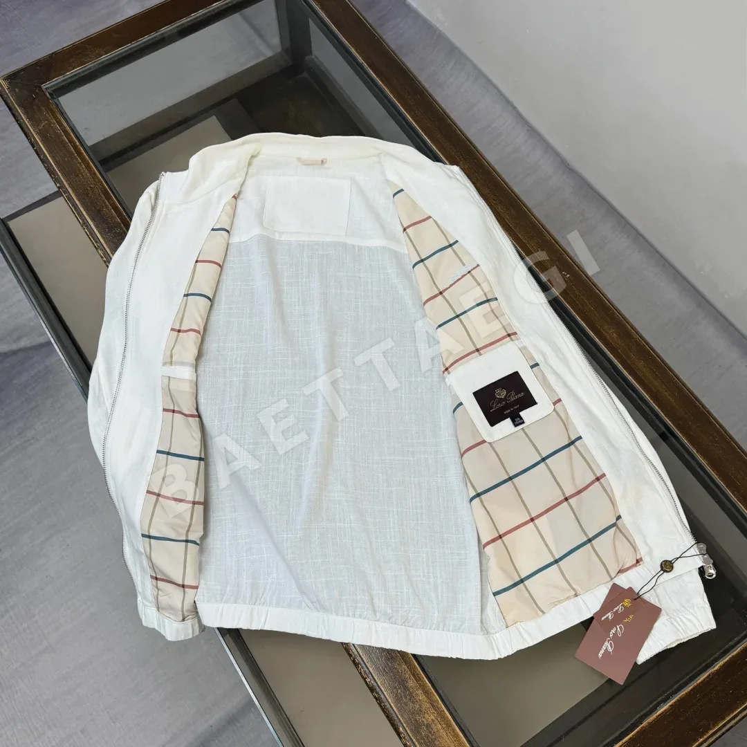 로로피아나 코튼 린넨 스탠드카라 남성 자켓 상세 이미지 7