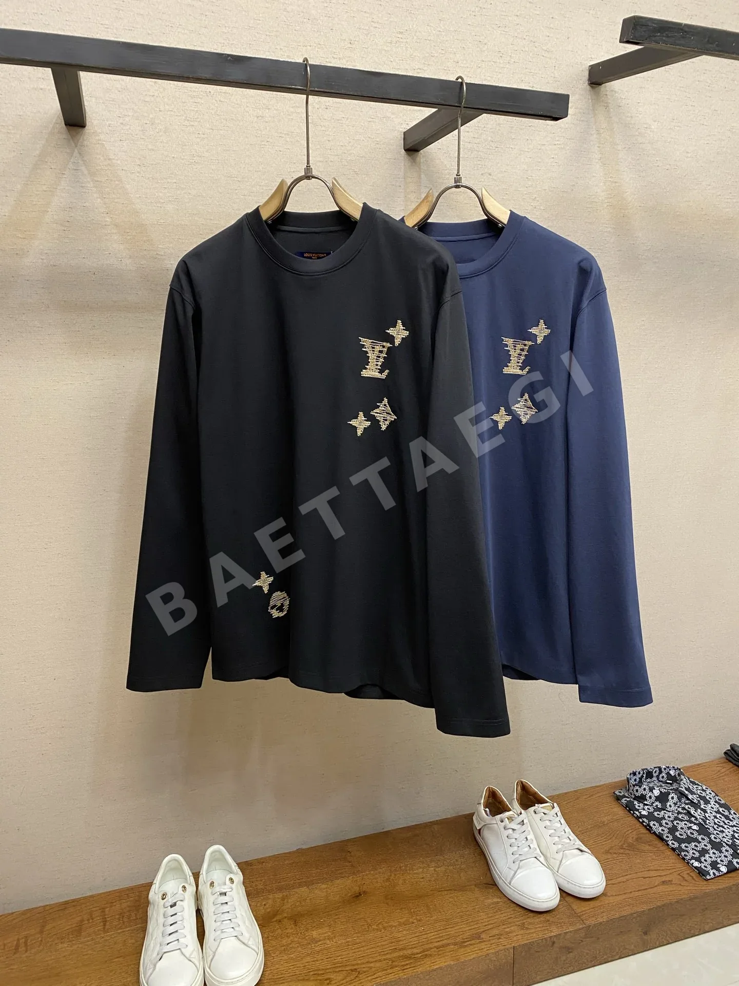 루이비통 루즈핏 라운드넥 남성 긴팔 셔츠 상세 이미지 3