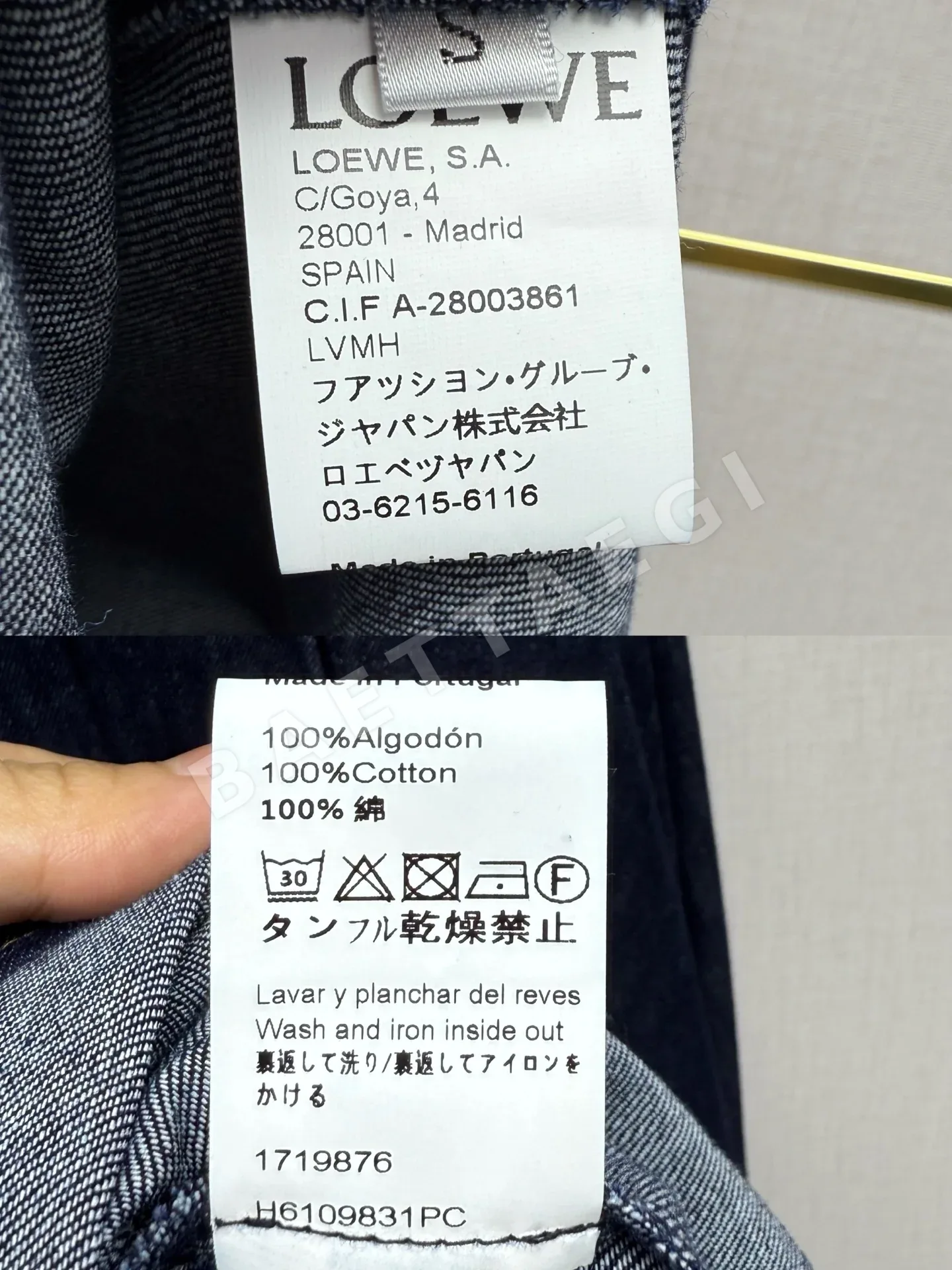 로에베 데님 더블 포켓 자수 드레스 원피스 상세 이미지 8