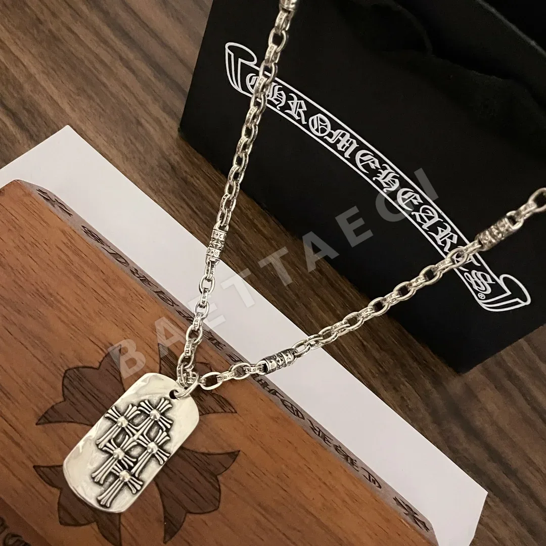 크롬하츠 크로스 레터 태그 빈티지 목걸이 상세 이미지 2