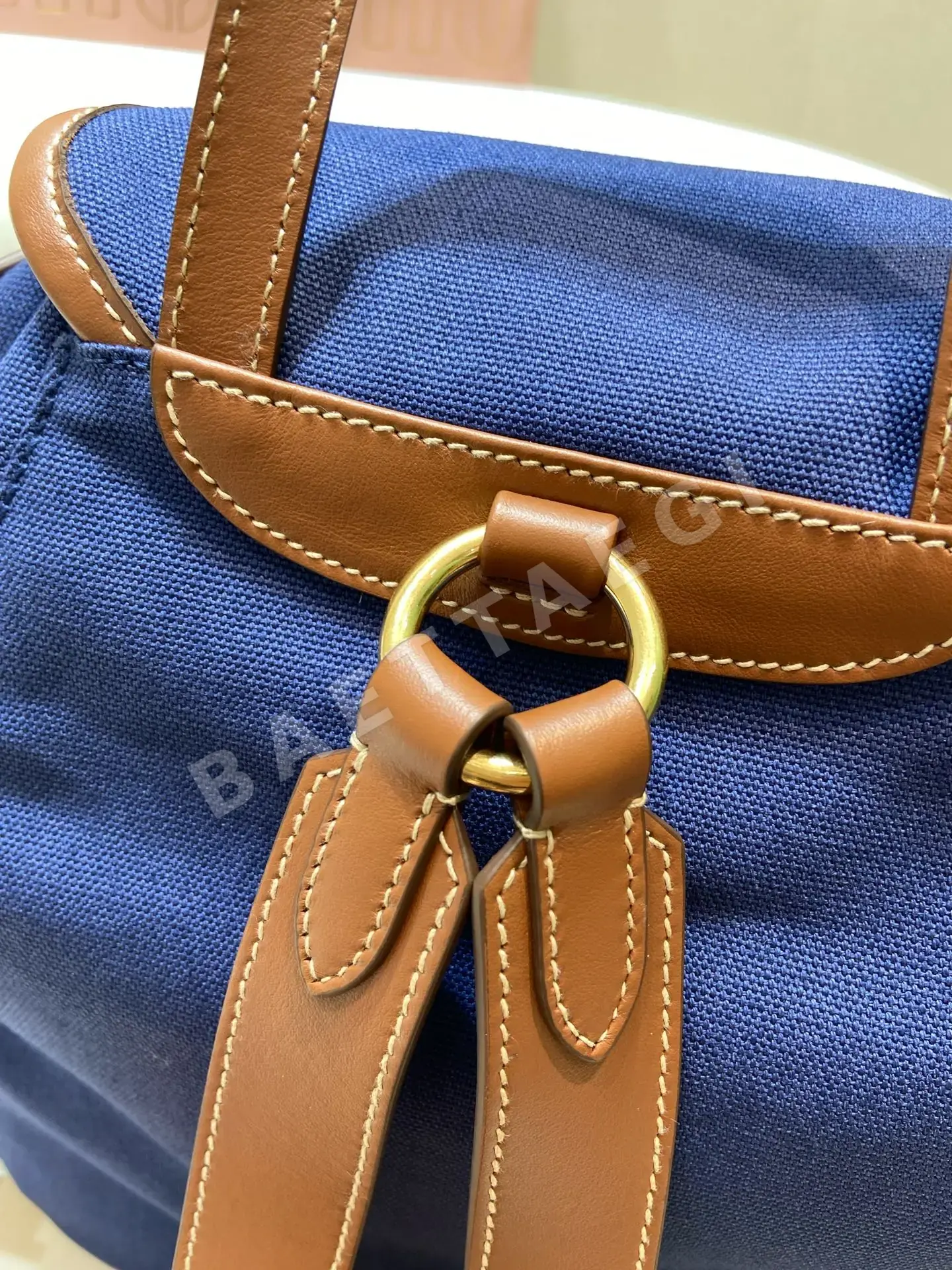 미우미우 가죽 캔버스 백팩 5BZ042 상세 이미지 7