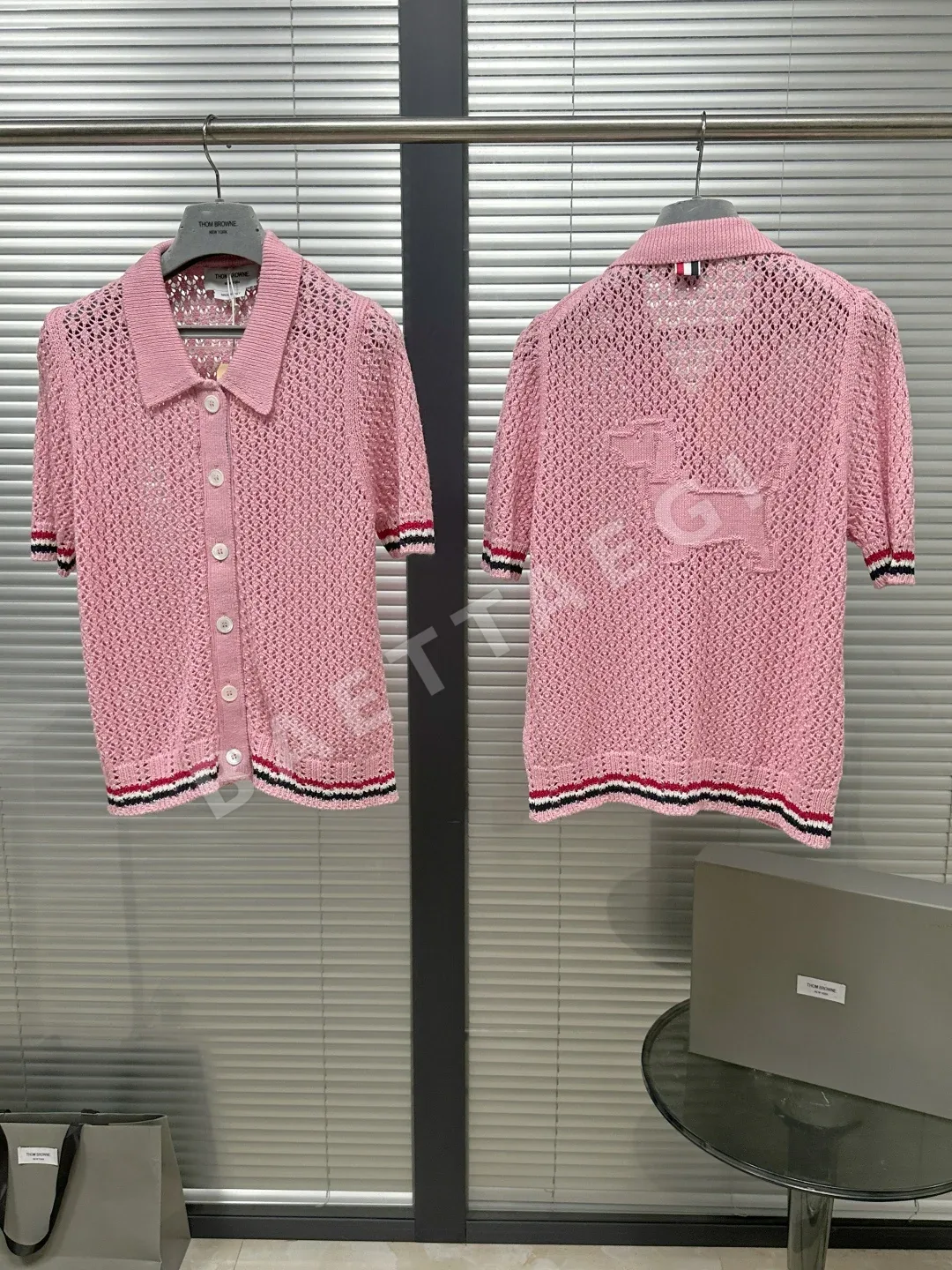 톰브라운 메시 파피 크루넥 반팔 티셔츠 상세 이미지 2