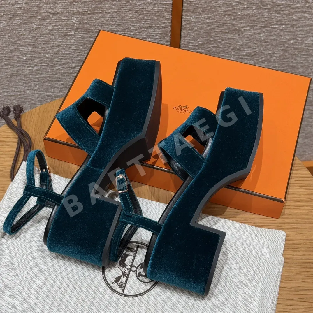 에르메스 잼30 샌들 모스그린 스웨이드 상세 이미지 5