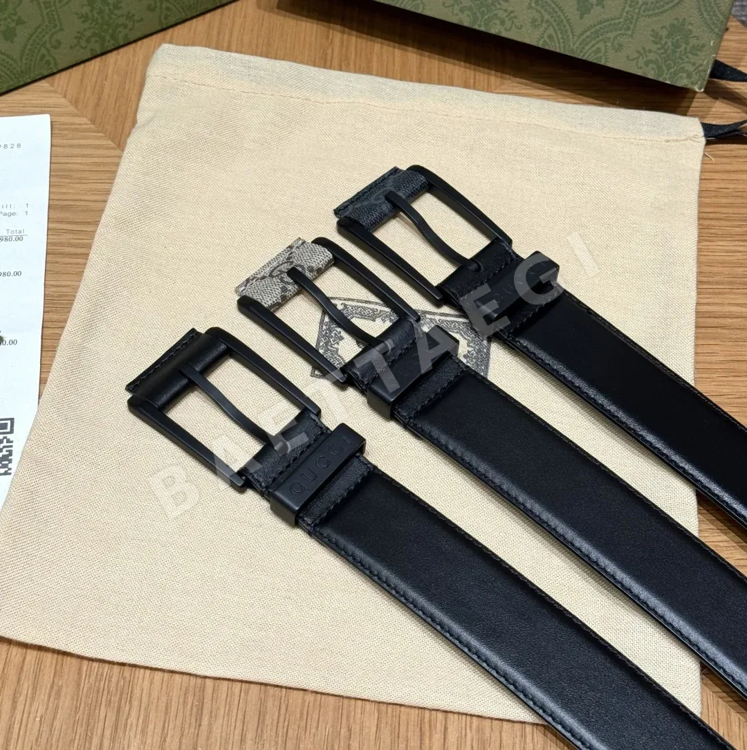 구찌 소가죽 남성 벨트 상세 이미지 5