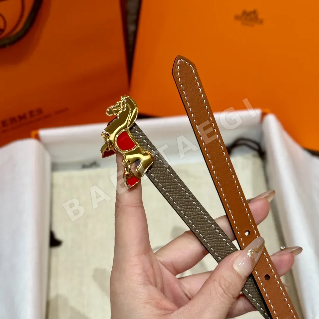 에르메스 포니 버클 가죽 벨트 상세 이미지 3