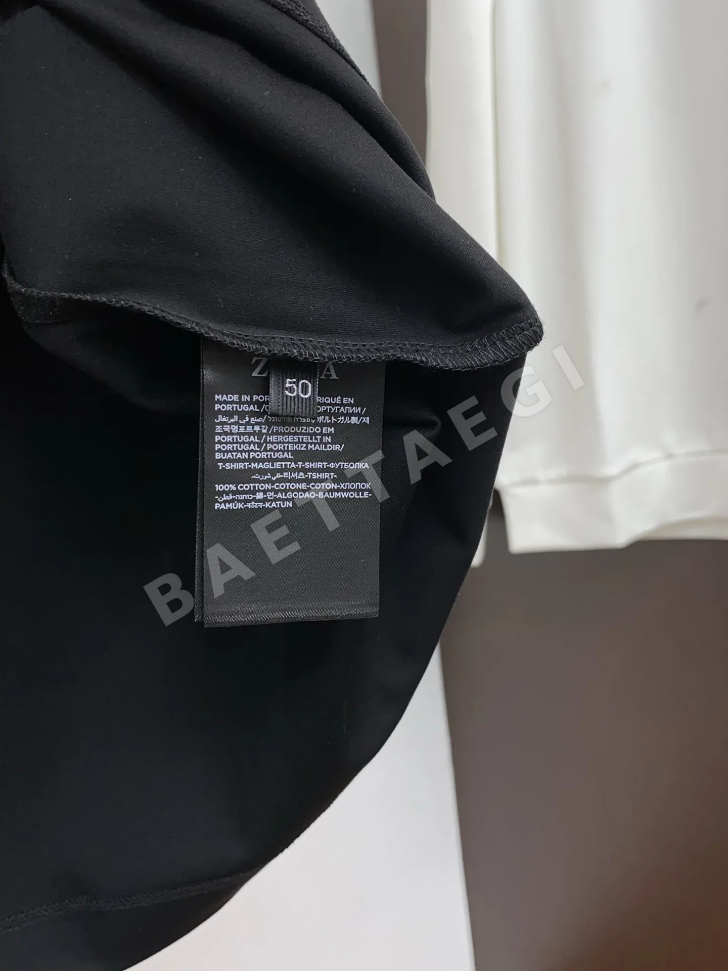 제냐 면 크루넥 남성 반팔 티셔츠 상세 이미지 6