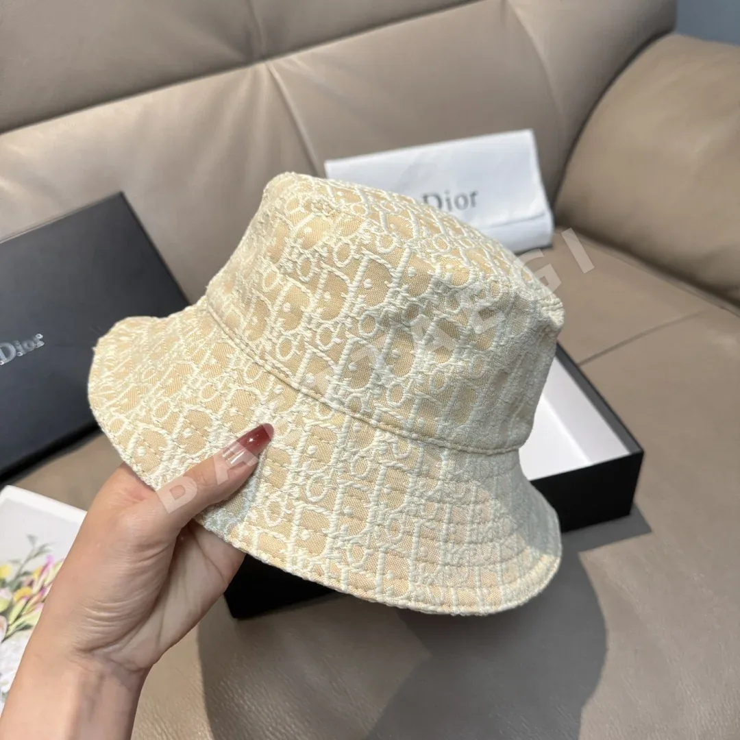 디올 데님 자카드 버킷 햇 모자 상세 이미지 3