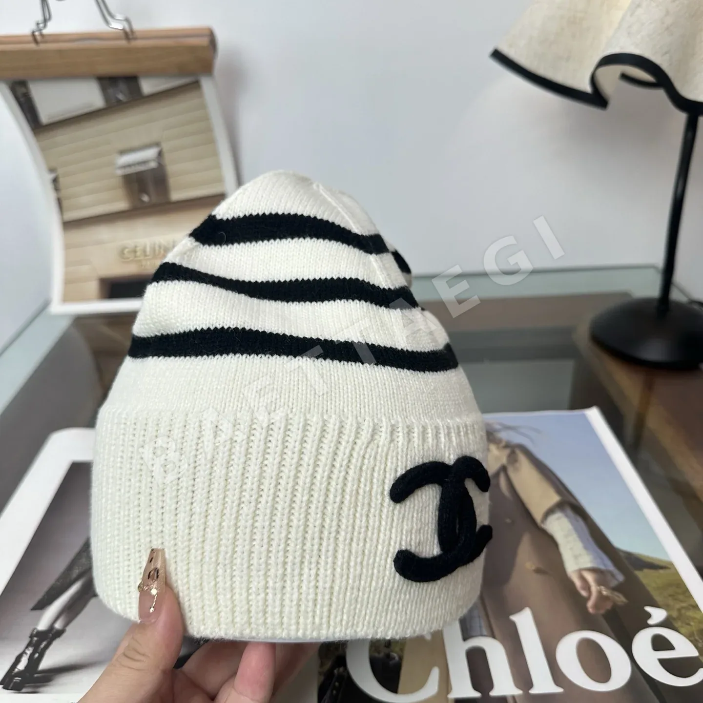 샤넬 니트 비니 모자 상세 이미지 8