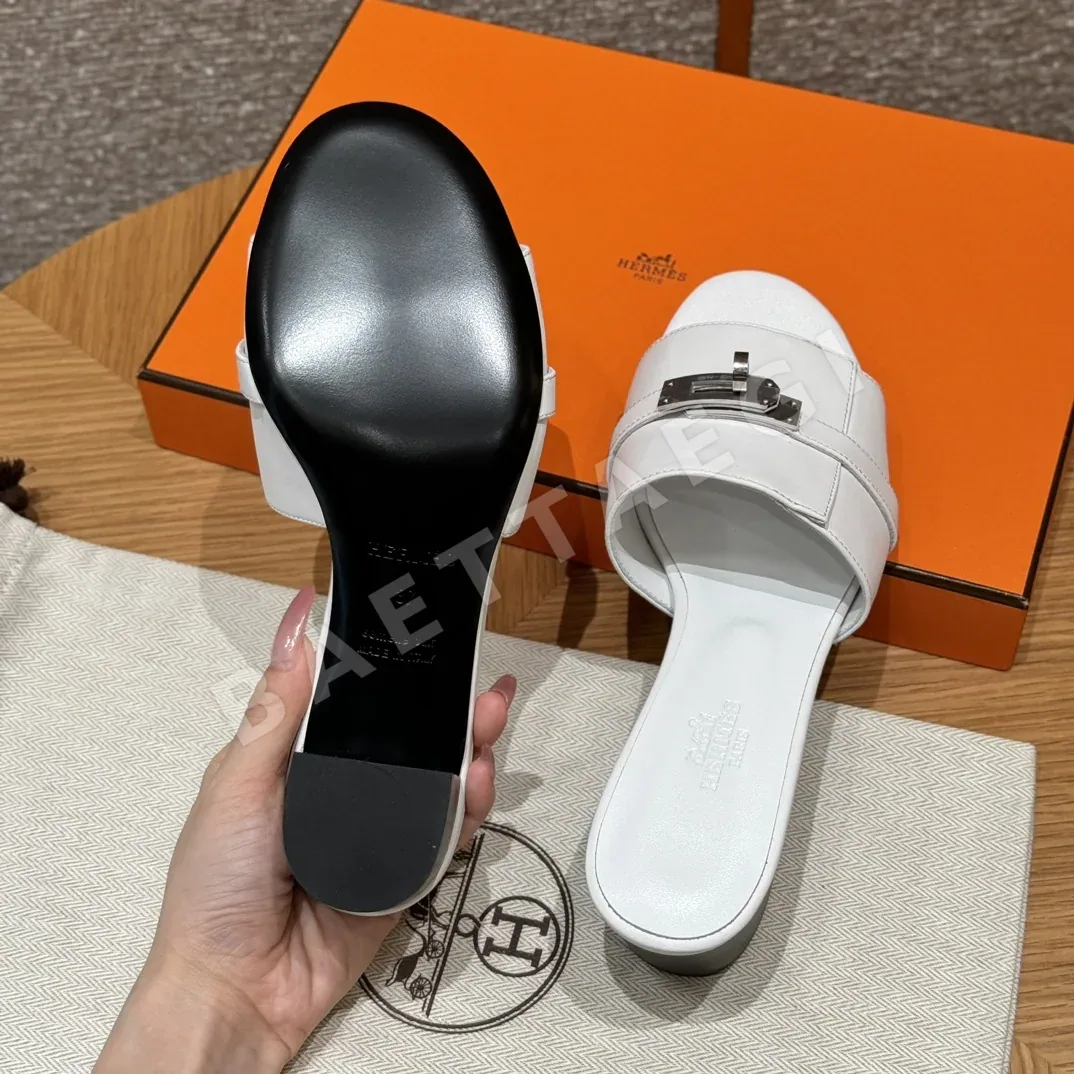 에르메스 지지50 샌들 화이트 가죽 상세 이미지 7