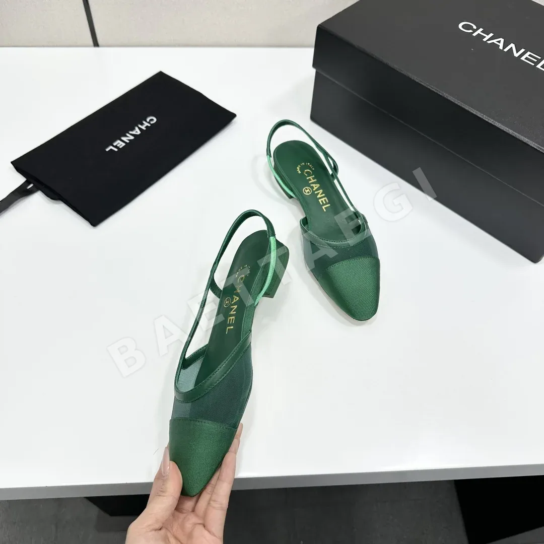 샤넬 클래식 트윈 컬러 슬링백 샌들 상세 이미지 8